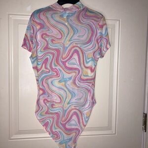 Touch Me Mesh Swirl Bodysuit Size M